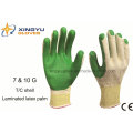 T / C Shell ламинированные латексные ладони безопасности работы перчатки (S1101)